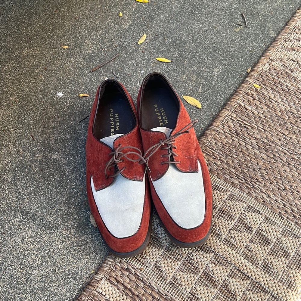 vintage suede hush puppies
